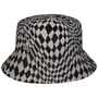 Warped Check Bucket Stoffen Hoed by Kangol zwart-grijs