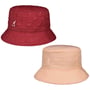 Pucker Check Bucket Omkeerbare Hoed by Kangol rood