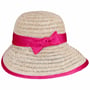 Strohoed met Sinamay Strikje by Seeberger pink