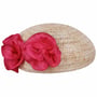 Papieren Stro Alpinopet met Sinamay by Seeberger pink