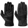 Jersey Conductive Leren Handschoenen by Stetson zwart-grijs