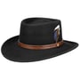 Petersham Gambler Wollen Hoed by Stetson zwart