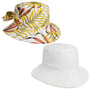 Malu Leaves Bucket Omkeerbare Hoed by Mayser wit