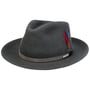 Vellacott Fedora Wollen Hoed by Stetson donkergrijs