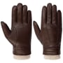 Conductive Sheepskin Leren Handschoenen by Stetson donkerbruin
