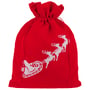 Cadeauzakje Sledge Velvet 30 cm x 40 cm rood