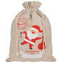 Cadeauzakje Santa Claus 30 cm x 40 cm naturel