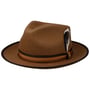 Baileyville Fedora Wollen Hoed by Stetson bruin