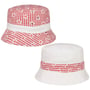 Cotton Check Bucket Omkeerbare Hoed by McBURN rood
