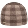 Check Walkloden Omslagmuts by Seeberger beige