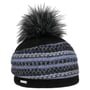 Faux Fur Pom Walkloden Muts by Seeberger donkerblauw