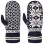 Isvik Knit Vuisthandschoenen by Hestra wit-donkerblauw