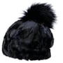 Fake Fur Pomponmuts by Gebeana donkerblauw