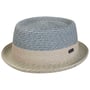 Ennario Pork Pie Strohoed by Lipodo blauw-grijs