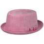 Herringbone Pork Pie Hoed by Alfonso D’Este pink