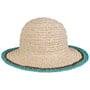 Tricolour Edge Strohoed by Lipodo naturel-blauw