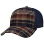Wool Check Trucker Pet by Stetson donkerblauw
