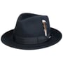 Rosedale Fedora Wollen Hoed by Stetson donkerblauw