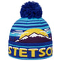 Snowy Mountains Freestyle Beanie Muts by Stetson blauw-geel