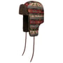 Jacquard Bomber Pilotenmuts by Stetson blauw-rood