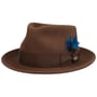 Hartlin LiteFelt Fedora Wollen Hoed by JJ Hats bruin