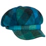 John Hanly Wool Check Newsboy Pet by Lierys blauw-groen