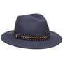 Knit Colour Band Traveller Wollen Hoed by Lierys blauw