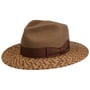 Wollen Hoed met Strooien Rand by Stetson bruin-beige