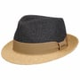 Twotone Toyo Trilby Raffia Hoed by Stetson donkerblauw
