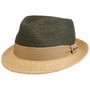 Twotone Toyo Trilby Raffia Hoed by Stetson donkerolijfgroen