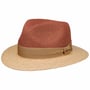 Twotone Toyo Traveller Raffia Hoed by Stetson naturel-rood