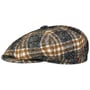 Kyoto Wool Check Newsboy Pet by Alfonso D’Este zwart-beige