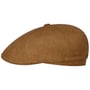 Bricksford 8 Panel Linnen Pet by Stetson bruin-gemêleerd