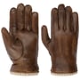 Wilson Knit Edge Leren Handschoenen by Pearlwood bruin