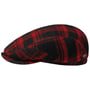 Flannel Check Driver Pet by JJ Hats rood-zwart
