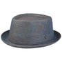 Classic Pork Pie Linnen Hoed by Lierys blauw