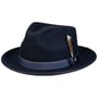 Hulbert Fedora Wollen Hoed by Stetson donkerblauw