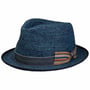 Chrochet Player Raffia Hoed by Lierys donkerblauw