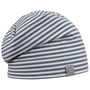 Twotone Stripes Beanie Muts by Gebeana blauw