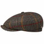 8 Panel Barkeyville Wool Pet by JJ Hats bruin-blauw