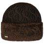 Faux Fur Cuff Gebreide Muts by Seeberger donkerbruin