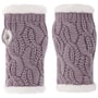 Cable Knit Gebreide Polswarmers by Seeberger mauve