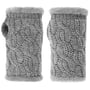 Cable Knit Gebreide Polswarmers by Seeberger grijs