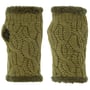 Cable Knit Gebreide Polswarmers by Seeberger olijfgroen