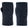 Cable Knit Gebreide Polswarmers by Seeberger donkerblauw
