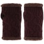 Cable Knit Gebreide Polswarmers by Seeberger bordeaux