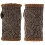 Cable Knit Gebreide Polswarmers by Seeberger taupe