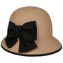 Big Bow Cloche Hoed by bedacht beige