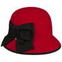 Big Bow Cloche Hoed by bedacht rood
