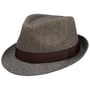 Classic Herringbone Trilby Stoffen Hoed by Lipodo beige-bruin